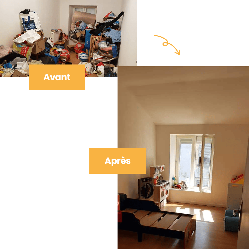 Chambre d'enfant avant après